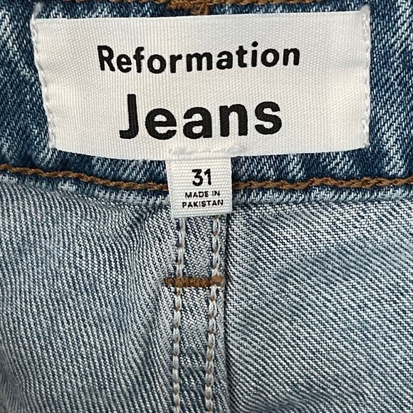 Reformation Liza Ultra High Rise Straight Jeans, Size 31 - Picture 3 of 4